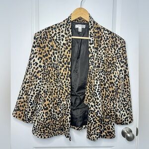 Dressbarn Leopard Print Blazer Women’s XL 2/4 sleeves